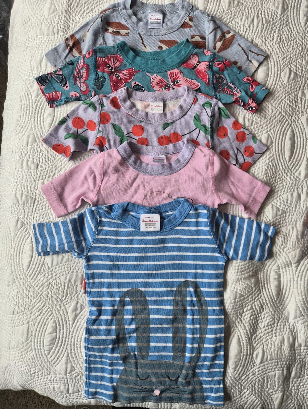 VGUC Hanna Andersson Kids Pajama Short Sleeve Girls Size 5 Organic Cotton Bundle